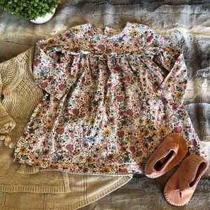 Carter’s | Floral Print Dress with Long Sleeves